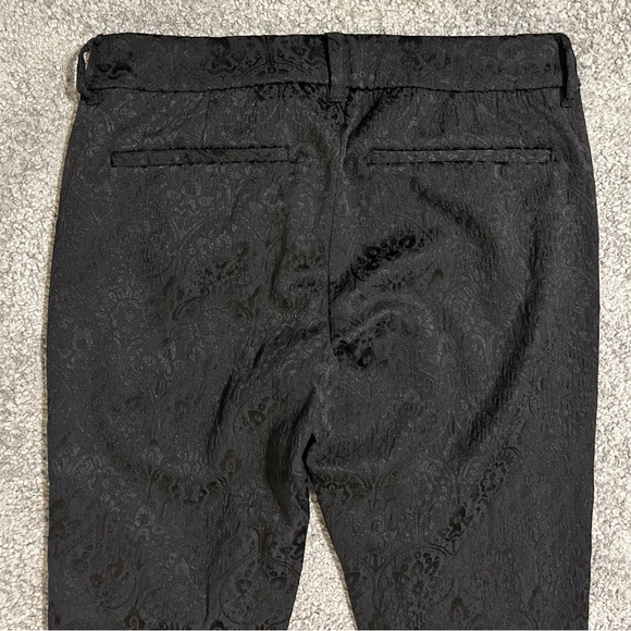 Old Navy vintage black jacquard print Diva pants - Picture 5 of 8